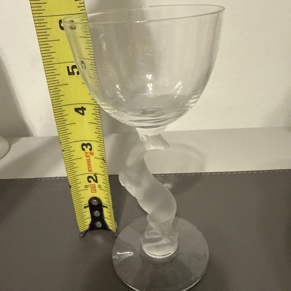 Libbey Silhouette Kangaroo Stem Opalescent Nash Series 6